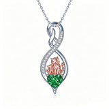Sterling Silver 12 Month Birthstone Infinity Heart Animal Pendant Necklace Christmas Birthday Jewelry Gift