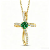 14K Gold Plated Cross Pendant Necklace for Women Faith Jewelry for Anniversary Christmas  Birthday Mother's Day