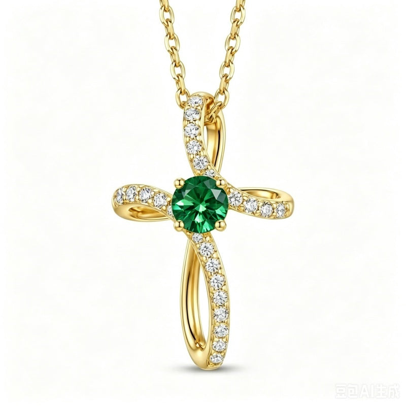 14K Gold Plated Cross Pendant Necklace for Women Faith Jewelry for Anniversary Christmas  Birthday Mother's Day