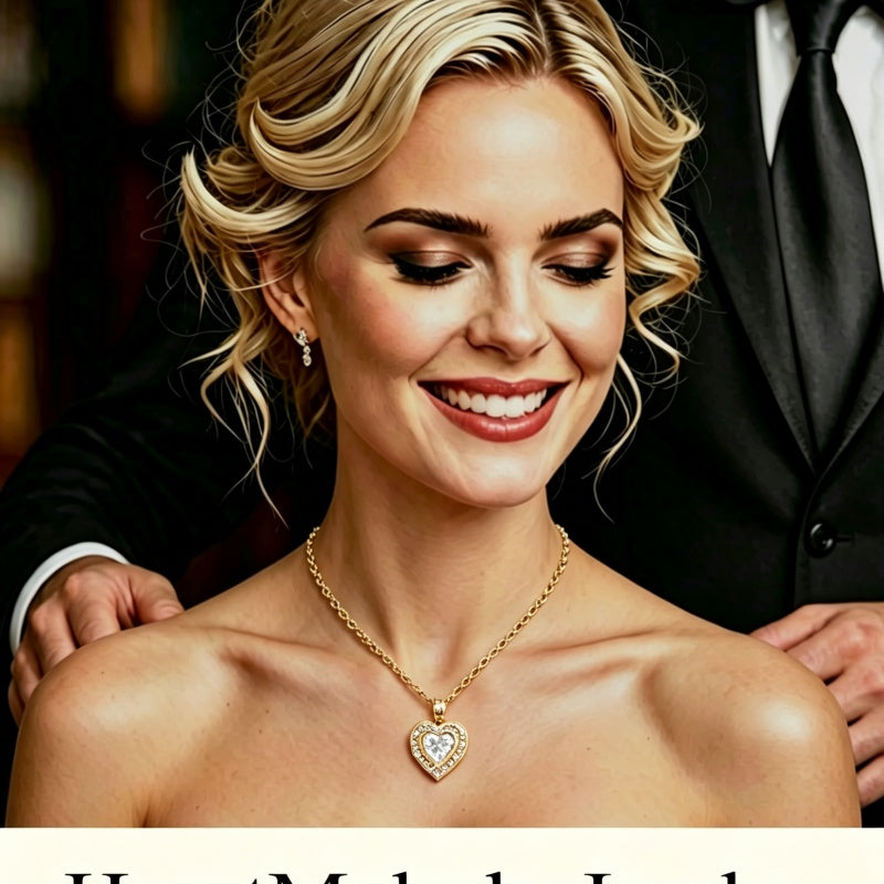 14K Gold Plated Heart Birthstone Heart Necklace for Women Fashion Wedding Anniversary Birthday Gifts
