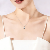 Sterling Silver 1CT Heart Moissanite Pendant Necklace