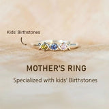 Personalized Birthstones Ring Mother's Ring Sterling Silver Ring for Women Birthday Gift Mother's Day Gift