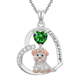 Sterling Silver 12 Month Birthstone Yorkshire Pendant Necklace