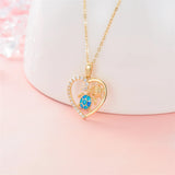 14K Gold Sea Turtle & Mother and Child Pendant Necklaces