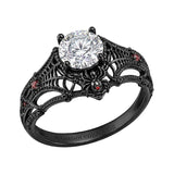 Sterling Silver 10K 14K 18K Gold Custom Engraved Moissanite Engagement Wedding Ring