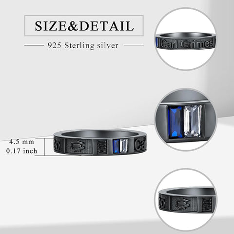 Personalied 2024 Mens Class Ring 925 Sterling Sliver Graduation Ring High School Rings for Men Birthstone College Ring