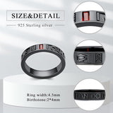 Personalied 2024 Mens Class Ring 925 Sterling Sliver Graduation Ring High School Rings for Men Birthstone College Ring