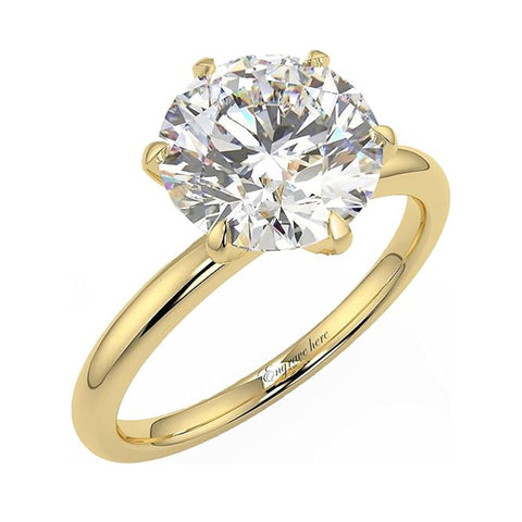 2ct 10K/14K/18K Gold Round Pear Oval Princess Cut Moissanite Engagement Ring