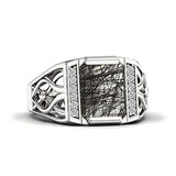 Sterling silver 10K 14K 18K Gold Emerald Cut 4 Carat Mens Gemstone Engagement Ring Promise Ring for Men