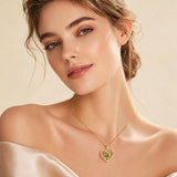 14K Gold Plated Heart Birthstone Infinity Necklace Christmas Valentine Birthday Gift