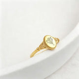 Sterling Silver Personalized Birth Flower Ring for Women