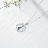 Graduation Necklace in White Gold Plated Sterling Silver 2024 Graduation Gift for Her