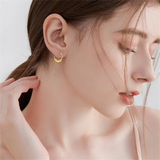 14K Yellow Gold Angel Wings Small Hoop Earrings Jewelry Gifts