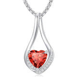 Sterling Silver 18K Yellow/White Gold Plated Forever Love Heart Infinity Pendant Necklace