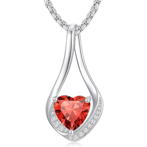 Sterling Silver 18K Yellow/White Gold Plated Forever Love Heart Infinity Pendant Necklace
