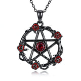 Sterling Silver Black Heart Skeleton Birthstone Necklace With Engraved Halloween Gift