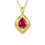 14K Gold Plated  Birthstone Celtic Knot Infinity Necklace  Birthday Christmas Jewelry Gift