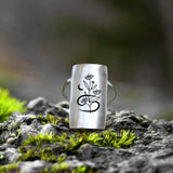 Sterling Silver Personalized Zodiac Flower Ring Custom Constellation Jewelry for Her