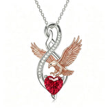 Sterling Silver 12 Month Birthstone Infinity Heart Animal Pendant Necklace Christmas Birthday Jewelry Gift