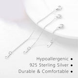 Sterling Silver Necklace Extenders for Women Bracelet Extender Sterling Silver Chain Extenders 3 Piece Set