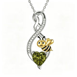 Sterling Silver 12 Month Birthstone Infinity Heart Animal Pendant Necklace Christmas Birthday Jewelry Gift