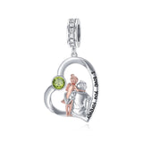 Sterling Silver Father Daughter Charm Beads