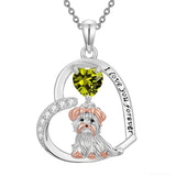 Sterling Silver 12 Month Birthstone Yorkshire Pendant Necklace