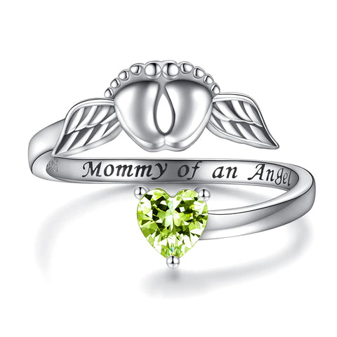 Sterling Silver Miscarriage Ring Mother Loss of Pregnancy Rings Infant Loss Jewelry Memorial Losing Child for Women Mom