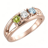 Sterling Silver 2-5 Birthstones Family Ring Gifts for Mother's Day