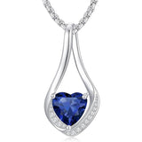 Sterling Silver 18K Yellow/White Gold Plated Forever Love Heart Infinity Pendant Necklace
