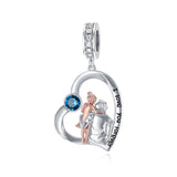 Sterling Silver Father Daughter Charm Beads