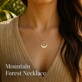 Sterling Silver Mountain Pendant Necklace