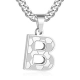 14K Gold Plated Soccer Initial Pendant Necklace for Men