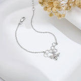 Sterling Silver Bee and Honeycomb Bracelet