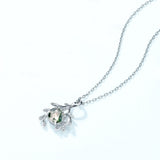 Natural 7*7mm Green Moss Agate Pendant 925 Sterling Sliver Necklace for Women Unique Wedding Gifts Fine Jewelry Healing