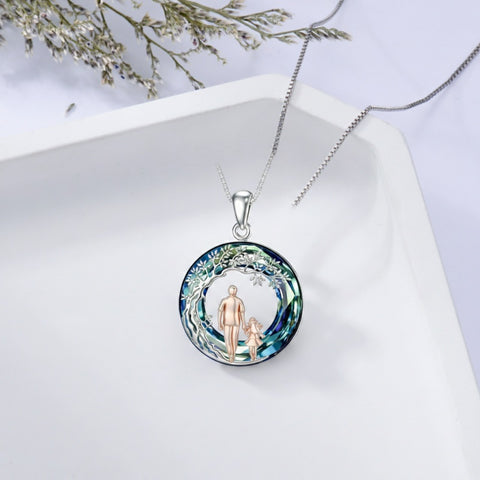 Sterling Silver  Crystal Tree of Life Mother Daughter Father Daughter Sisters Friends Pendant Necklace for Women