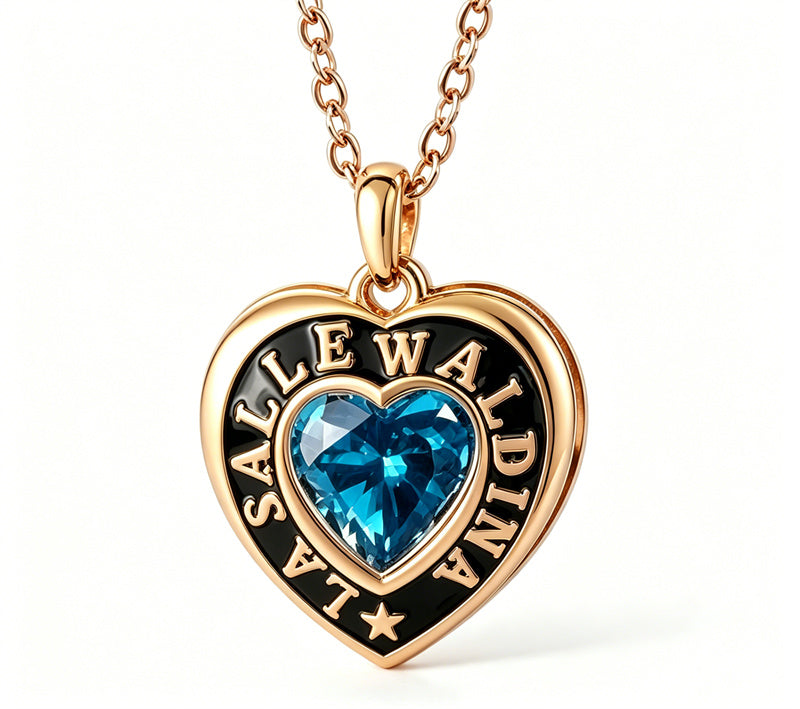 Copper Sterling Silver Personalized Birthstone Engraved Graduation Necklace for Class of 2026