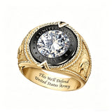 Sterling Silver 10K 14K 18K Gold Personalized Class Ring for Men