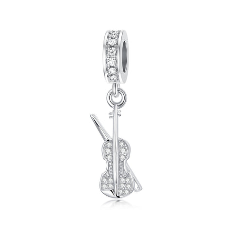 Sterling Silver Music Note Guitar  Piano  Violin  Drum Set Flute Harp Saxophone Charm Beads