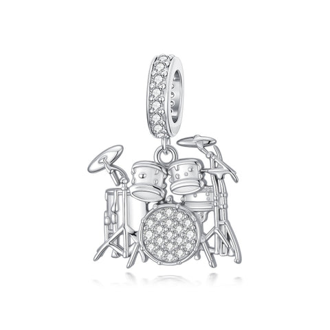 Sterling Silver Music Note Guitar  Piano  Violin  Drum Set Flute Harp Saxophone Charm Beads