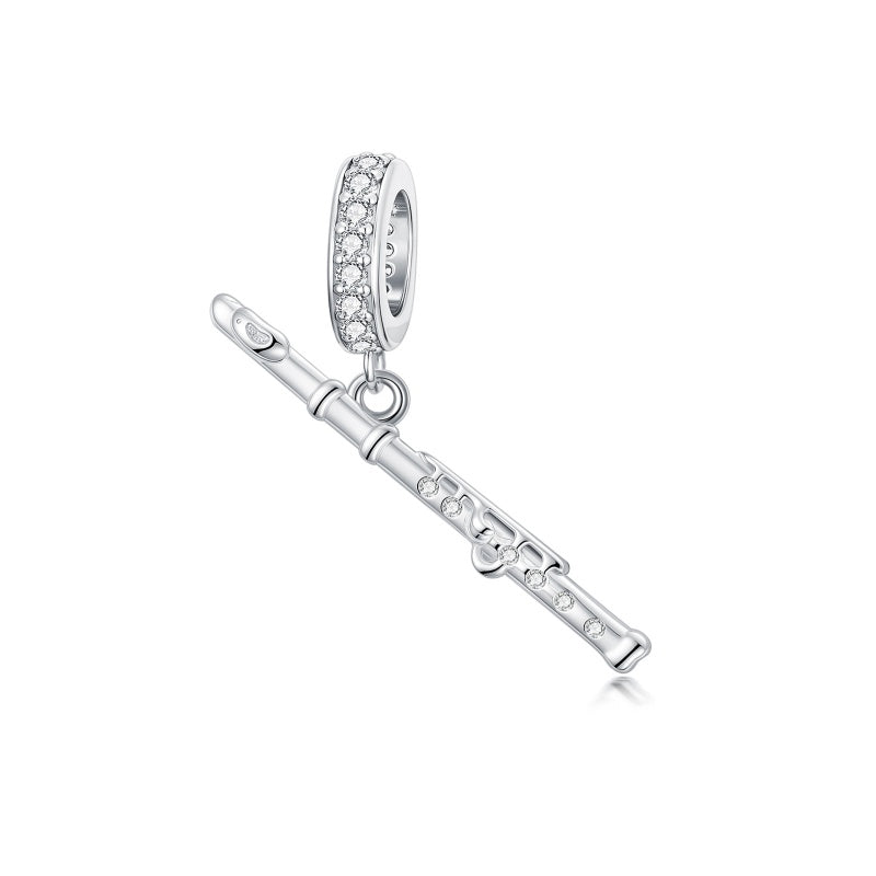 Sterling Silver Music Note Guitar  Piano  Violin  Drum Set Flute Harp Saxophone Charm Beads