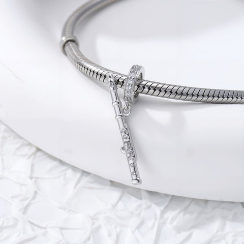 Sterling Silver Music Note Guitar  Piano  Violin  Drum Set Flute Harp Saxophone Charm Beads
