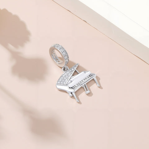 Sterling Silver Music Note Guitar  Piano  Violin  Drum Set Flute Harp Saxophone Charm Beads