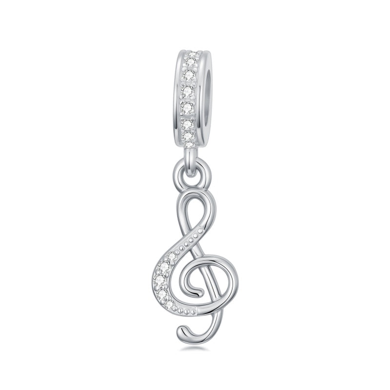 Sterling Silver Music Note Guitar  Piano  Violin  Drum Set Flute Harp Saxophone Charm Beads