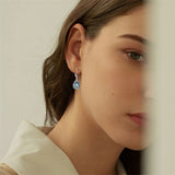 Sterling Silver Abalone Shell Filigree Cat Leverback Earrings ﻿