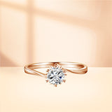 Sterling Silver Personalized Engraved Moissanite Engagement Wedding Ring