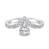 Sterling Silver Personalized Engraved Moissanite Engagement Wedding Ring