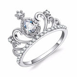 Sterling Silver Personalized Engraved Moissanite Engagement Wedding Ring