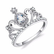 Sterling Silver Personalized Engraved Moissanite Engagement Wedding Ring