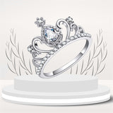 Sterling Silver Personalized Engraved Moissanite Engagement Wedding Ring